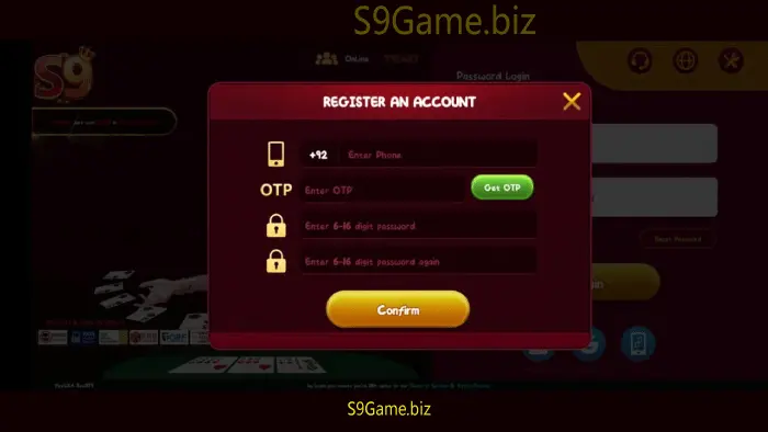 S9 Game Get Bonuses by Create an Account